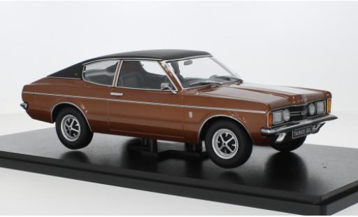 Modelauto Ford Taunus TC1 (TC I) GXL Coupe metallic brun/zwart 1971 1/18 KK Scale