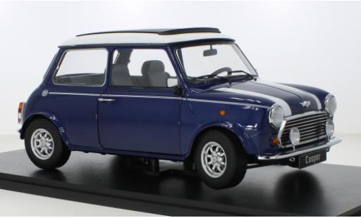 Modelauto Mini Cooper Base metallic blauw/wit 1/12 KK Scale