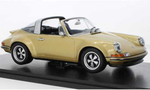 Modelauto Porsche 911 Targa Singer metallic beige 1/18 KK Scale