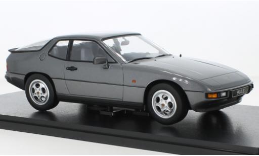 Modelauto Porsche 924 S S metallic grijs 1986 1/18 KK Scale