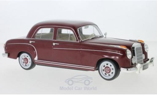 Modelauto Mercedes 220 Base S Sedan (W180 II) rood 1956 1/18 KK Scale