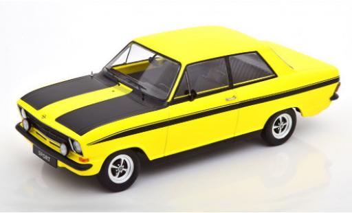 Modelauto Opel Kadett B Sport B geel/mat-zwart 1973 1/18 KK Scale
