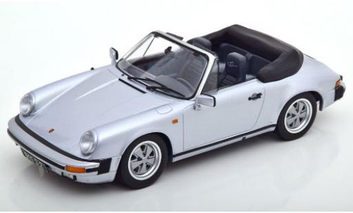 Modelauto Porsche 911 Cabriolet Carrera 3.2 Cabrio grijs 1988 250.000 1/18 KK Scale