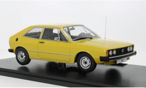 Modelauto Volkswagen Scirocco Base I TS geel 1976 1/18 KK Scale