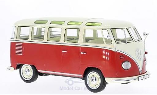 Modelauto Volkswagen T1 B rood/beige 1962 Samba 1/18 KK Scale