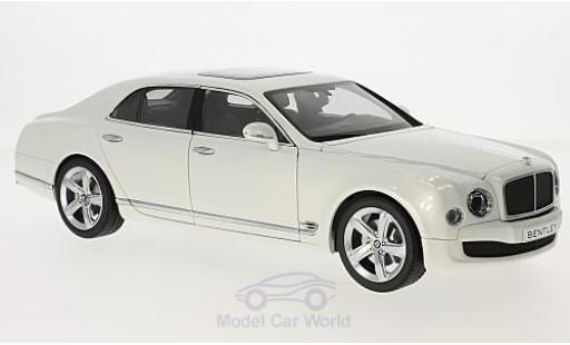 Modelauto Bentley Mulsanne Speed wit 2014 1/18 Kyosho
