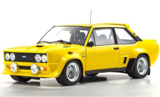 Modelauto Fiat 131 Abarth geel 1/18 Kyosho