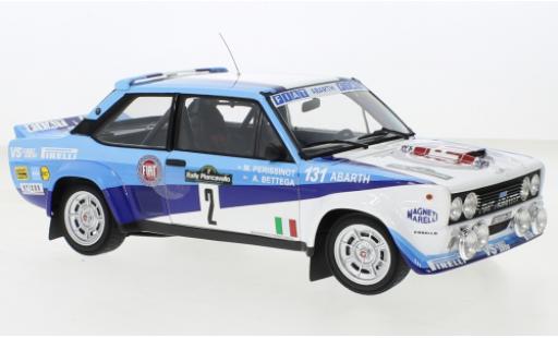 Modelauto Fiat 131 Abarth No.2 Rally Piancavallo 1980 1/18 Kyosho