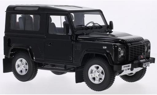Modelauto Land Rover Defender 90 metallic zwart 1/18 Kyosho