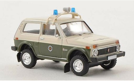 Lada Niva Police 1/87 Brekina Volkspolitie wit/groen modelauto