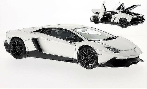 Lamborghini Aventador LP720-4 1/18 Autoart 50? Anniversario mat-wit/mat-zwart 2013 modelauto