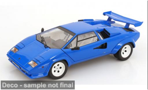 Modelauto Lamborghini Countach 5000 Quattrovalvole LP 5000S QV blauw 1985 1/12 KK Scale