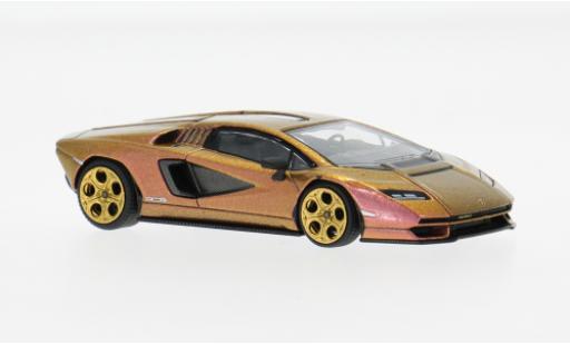 Modelauto Lamborghini Countach LPI 800-4 LP oranje/roze 1/64 Pop Race