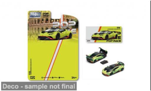 Modelauto Lamborghini Huracan STO groen Enigma Exclusive 1/64 Pop Race