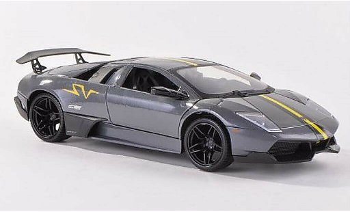 Lamborghini Murcielago LP670-4 1/24 Motormax SV grijs/mat-zwart modelauto