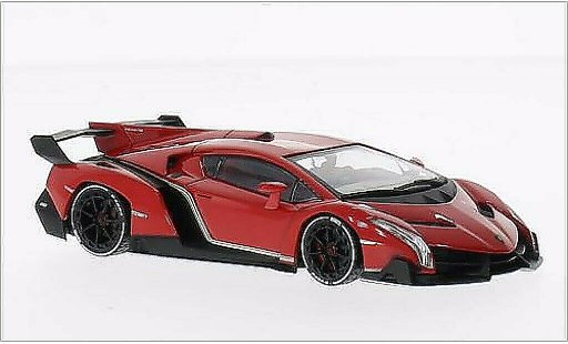 Lamborghini Veneno Coupe 1/43 Kyosho metallic rood/wit modelauto
