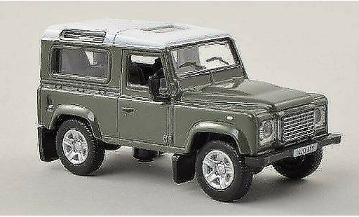Land Rover Defender 90 1/76 Oxford Station Wagon grijs/wit modelauto