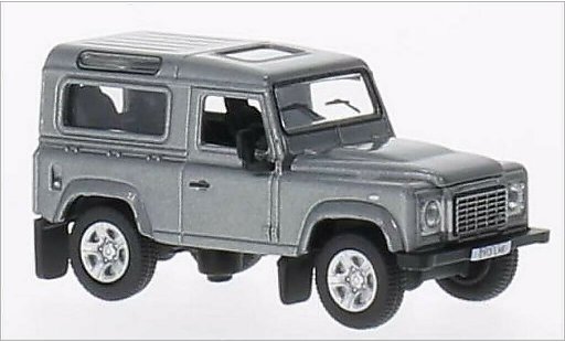 Land Rover Defender 90 1/76 Oxford Station Wagon metallic grijs RHD 2013 modelauto