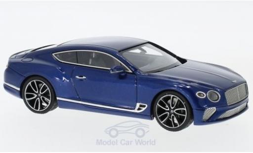 Modelauto Bentley Continental GT metallic blauw 2018 1/43 Look Smart