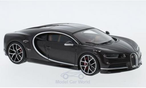 Modelauto Bugatti Chiron coupe bruin/carbon 1/43 Look Smart