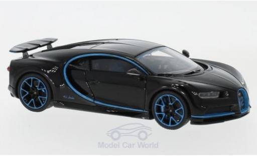 Modelauto Bugatti Chiron Zero-400-Zero blauw/blauw met ausgefahrenem Heckspoiler 1/43 Look Smart