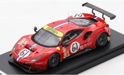 Modelauto Ferrari 488 GTE EVO No.61 Luzich Racing 24h Le Mans 2020 C.Ledogar/O.Negri Jr./F.Piovanetti 1/43 Look Smart