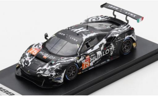 Modelauto Ferrari 488 GTE EVO No.75 Iron Lynx 24h Le Mans 2020 M.Cressoni/R.Mastronardi/A.Piccini 1/43 Look Smart