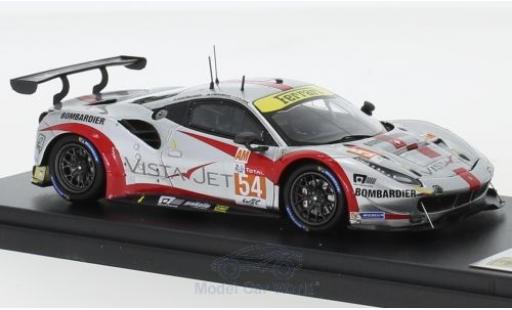 Modelauto Ferrari 488 GTE No.54 Spirit of Race 24h Le Mans 2018 T.Flohr/F.Castellacci/G.Fisica 1/43 Look Smart