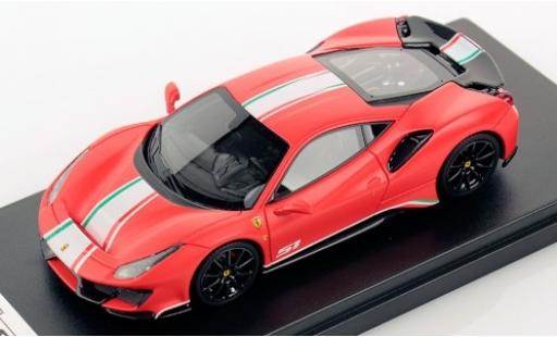 Modelauto Ferrari 488 Pista Piloti mat-rood/Dekor 1/43 Look Smart