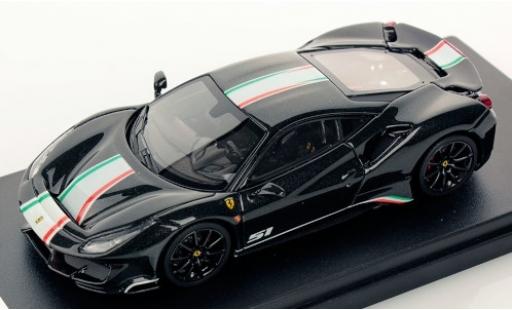 Modelauto Ferrari 488 Pista Piloti zwart/Dekor 1/43 Look Smart