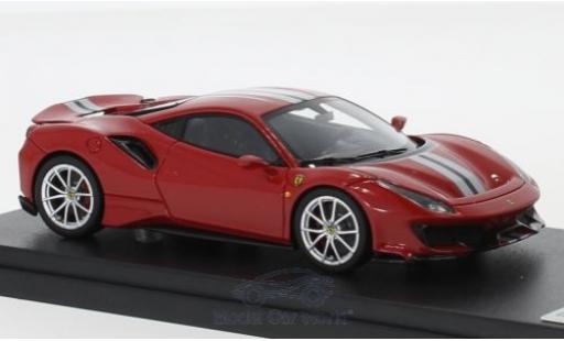 Modelauto Ferrari 488 Pista rood/grijs 2018 1/43 Look Smart