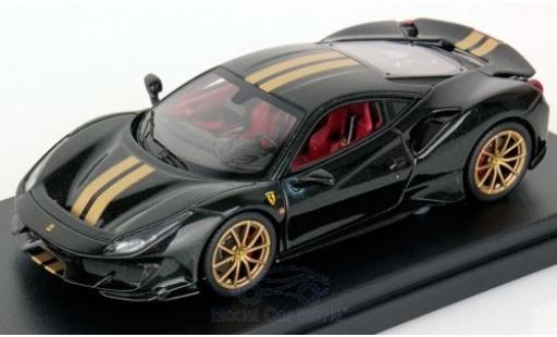 Modelauto Ferrari 488 Pista zwart 1/43 Look Smart