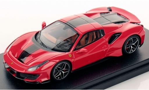 Modelauto Ferrari 488 Pista Spider Hardtop rood/zwart 2018 1/43 Look Smart