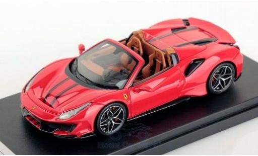 Modelauto Ferrari 488 Pista Spider rood/zwart 2019 1/43 Look Smart