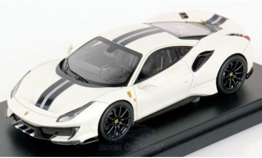 Modelauto Ferrari 488 Pista wit 1/43 Look Smart