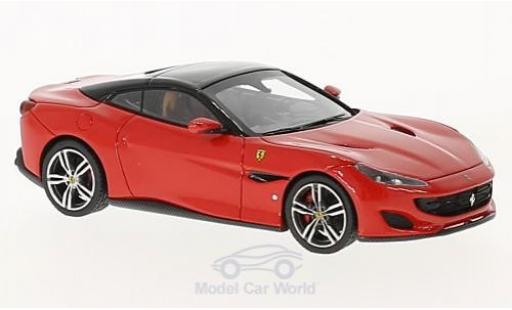 Modelauto Ferrari Portofino Cabriolet rood/zwart 1/43 Look Smart
