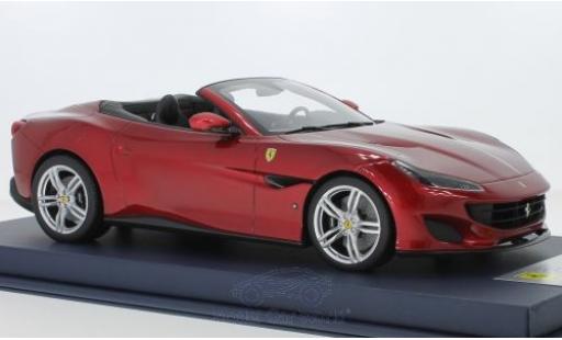 Modelauto Ferrari Portofino Cabriolet metallic rood 2018 1/18 Look Smart
