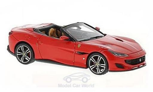 Modelauto Ferrari Portofino Cabriolet rood/zwart 1/43 Look Smart