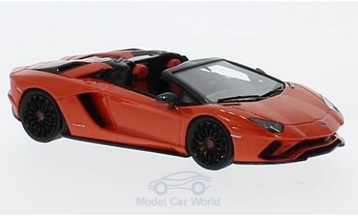 Modelauto Lamborghini Aventador Roadster S metallic oranje 1/43 Look Smart