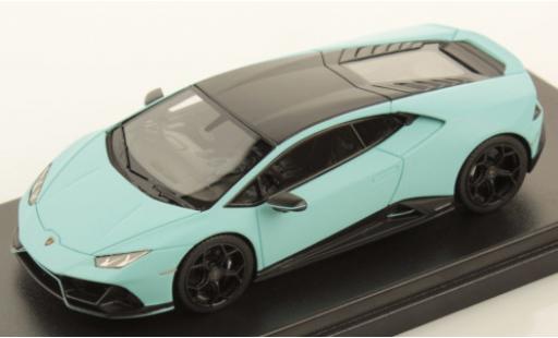 Modelauto Lamborghini Huracan Evo Fluo Capsule mat-blauw/mat-zwart 1/43 Look Smart