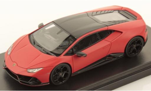 Modelauto Lamborghini Huracan Evo Fluo Capsule mat-rood/mat-zwart 1/43 Look Smart