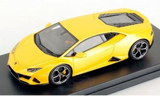 Modelauto Lamborghini Huracan Evo metallic geel 2019 1/43 Look Smart