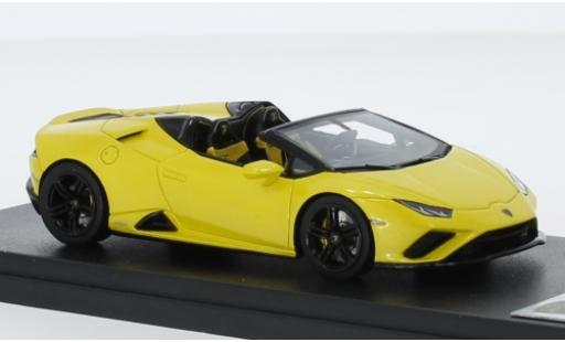 Modelauto Lamborghini Huracan Evo RWD Spyder metallic geel 2019 1/43 Look Smart