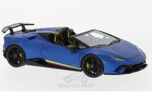 Modelauto Lamborghini Huracan Performante Spyder mat-blauw 1/43 Look Smart