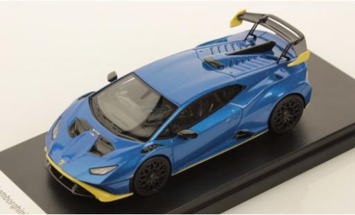 Modelauto Lamborghini Huracan STO metallic blauw/geel 2021 1/43 Look Smart