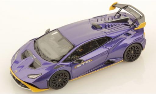 Modelauto Lamborghini Huracan STO metallic paars/metallic geel 1/43 Look Smart