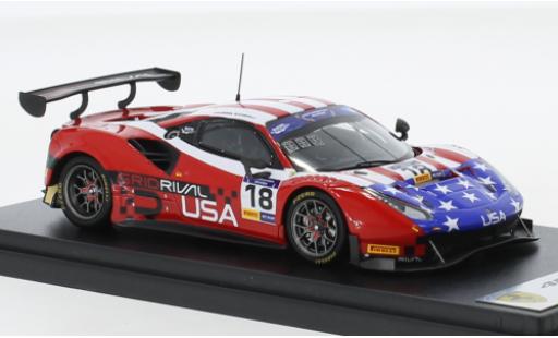 Modelauto Ferrari 488 GT3 No.18 Team USA FIA Motorsport Games GT Cup Vallelunga 2019 1/43 Look Smart