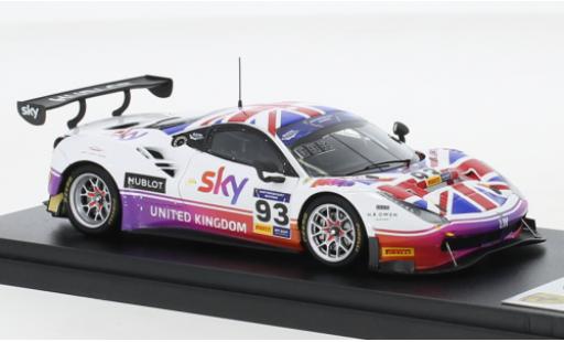 Modelauto Ferrari 488 GT3 No.93 Team Great Britain FIA Motorsport Games GT Cup Vallelunga 2019 1/43 Look Smart