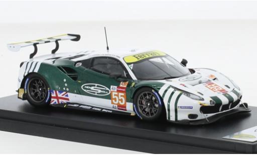 Modelauto Ferrari 488 GTE EVO No.55 Spirit of Race 24h Le Mans 2021 1/43 Look Smart