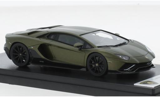 Modelauto Lamborghini Aventador Ultimae metallic olijfgroen 2021 1/43 Look Smart